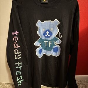 Teddy Fresh Black Long Sleeve with Pixel Bear Design